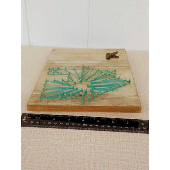 Clipboard Easel String Art Rustic House Heart Wood Frame Note Clip Aqua 8x10 - Picture 7 of 14